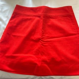 Jcrew corduroy short skirt in orange-red color in size 6